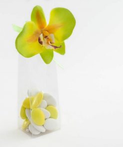Dragées orchidées vert deco mariage