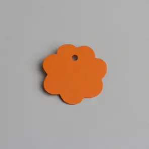 etiquette fleur orange