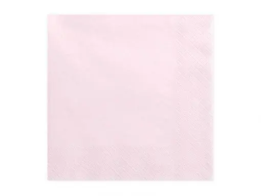 serviette en papier rose poudré