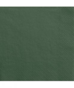 serviette en papier vert foncé