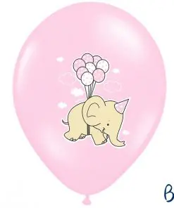 ballons rose-éléphant