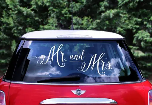 Stickers mariage deco voiture