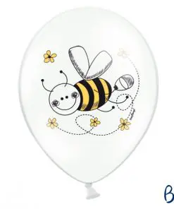 ballons abeille-blanc-jaune