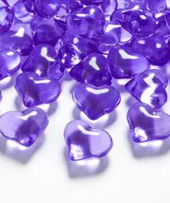 coeurs strass violet