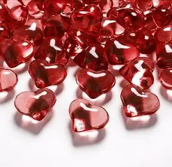 coeur strass rouge
