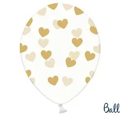 ballon blanc-coeur or