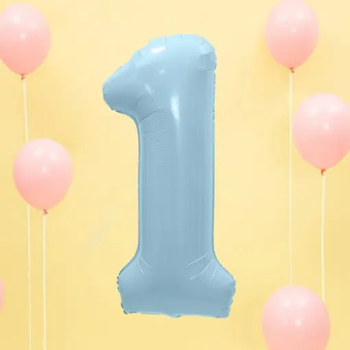 Ballon chiffre 1 86 cm bleu