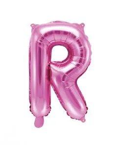ballon lettre R rose