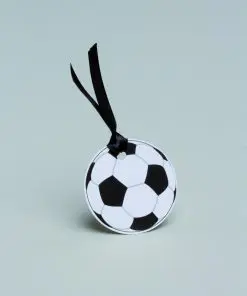 étiquette à dragées ballon de foot
