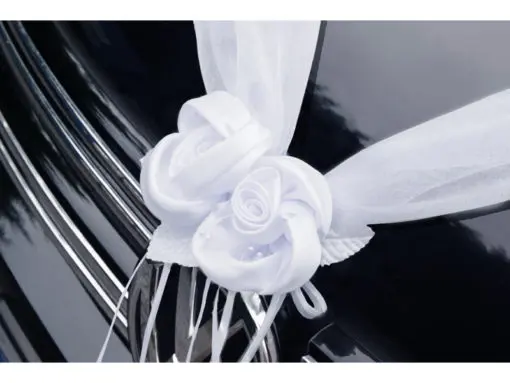 Decoration voiture mariage blanc pas cher