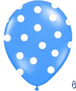 Ballon bleu marine à pois blanc