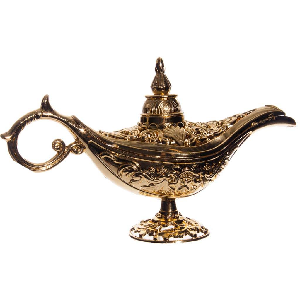 Urne thème orientale lampe d'Aladdin mariage baptême communion 