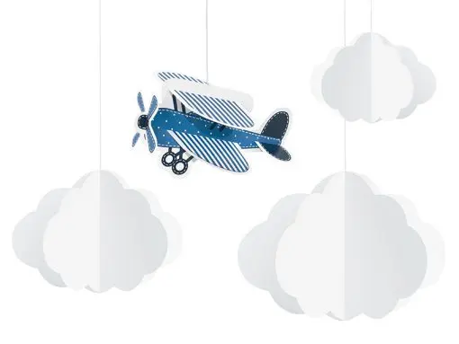 suspension deco nuage et avion