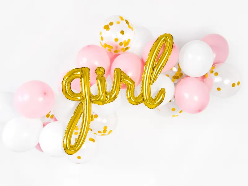 Déco Baby Shower - Ballon Girl - Or – La Boite à Dragées