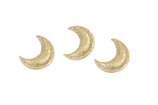stickers croissant de lune pailleté or eid