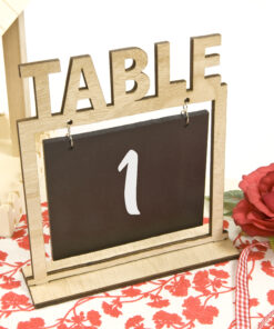 marque table en bois mariage