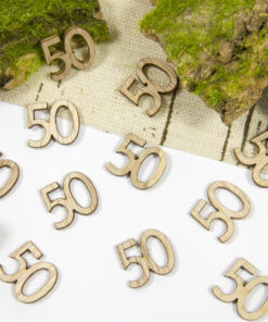 confettis de table anniversaire en bois 50 ans