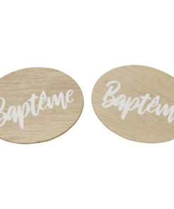 confettis de table en bois baptême