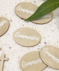 confettis de table en bois communion