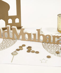 décoration de table aid moubarak or