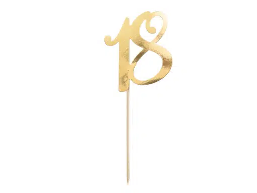 cake topper 18 ans or