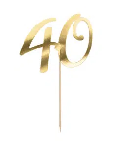 cake topper 40 ans or