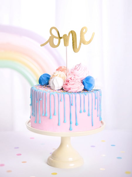 Cake Topper - One - Or – La Boite à Dragées