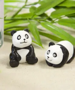 Décor de table Panda couché Résine