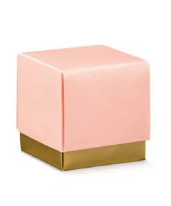 contenant cube rose et or