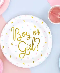 assiette gender reveal boy or girl fille ou garcon