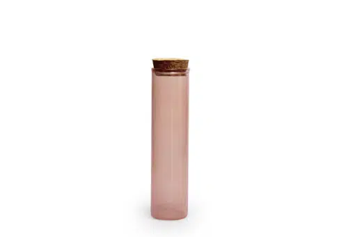 éprouvette tube en verre rose