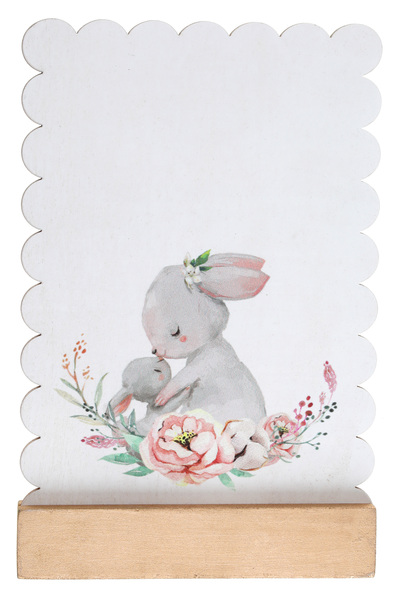 marque table lapin et fleur