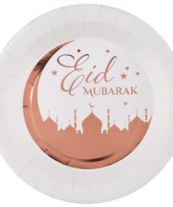 Assiette Eid Moubarak rose Gold Eid Moubarak