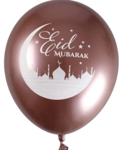 Ballon eid Mubarak rose gold et blanc